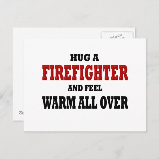 Funny Firefighter Postkarte (Vorne/Hinten)