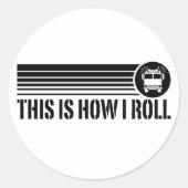 Funny Firefighter Runder Aufkleber (Vorderseite)