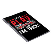 Funny Firefighter Vater Husband Witty Fireman Notizblock (Rechte Seite)