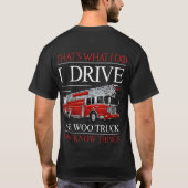 Funny Firefighter Wee Woo Truck Driver T-Shirt (Rückseite)