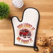 Funny Firehouse Kitchen Ofenhandschuh (Oben unten)