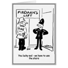 Funny Fireman Feuerwehrmann und Polizist Cartoon