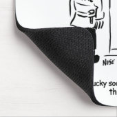 Funny Fireman Feuerwehrmann und Polizist Cartoon Mousepad (Ecke)