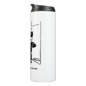 Funny Fireman Feuerwehrmann und Polizist Cartoon Thermosbecher (Nach rechts gedreht)