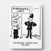 Funny Fireman Feuerwehrmann und Polizist Funny Fotoplatte (Vorderseite)