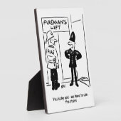 Funny Fireman Feuerwehrmann und Polizist Funny Fotoplatte (Seite)