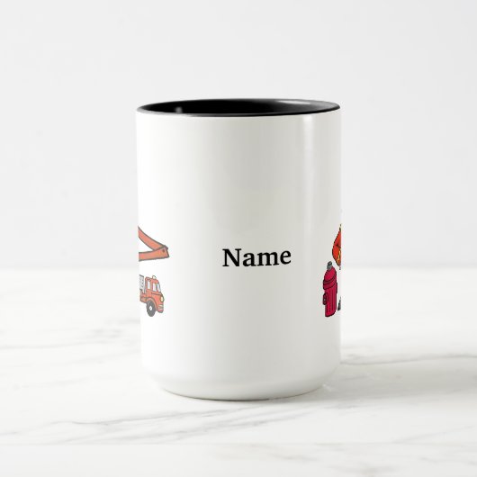 Funny Fireman Tasse Anpassen Sie es! (Zentrum)