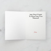 Funny Fireman Weihnachtsgrußkarte Feiertagskarte (Innenseite)