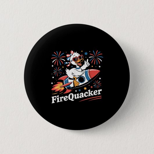 Funny Firequacker Gänse 4. Juli Shirt unabhängig Button (Vorderseite)