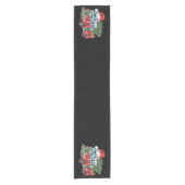 Funny Fireruck Weihnachtsmannmütze Weihnachtsbauml Kurzer Tischläufer (Vorderseite)