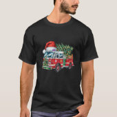 Funny Fireruck Weihnachtsmannmütze Weihnachtsbauml T-Shirt (Vorderseite)