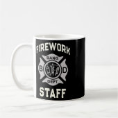 Funny Firework Staff 4. Juli Team Safety Direktion Kaffeetasse (Links)