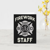 Funny Firework Staff 4. Juli Team Safety Direktion Karte (Gelbe Blume)