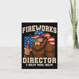 Funny Fireworks Director Bigfoot 4. Juli Usa F Karte