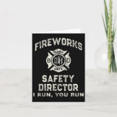 Funny Fireworks Safety Director Boom Squad Firefig Karte (Vorderseite)