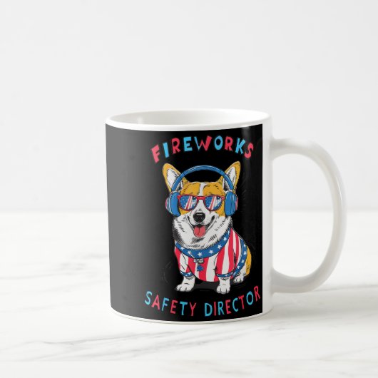 Funny Fireworks Safety Director Dog Technician Exp Kaffeetasse (Rechts)