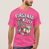Funny First Aid Kitty Cat Medical Doctor Nurse T-Shirt (Vorderseite)