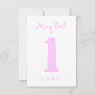 Funny First Birthday Girl Party Invitation Einladung