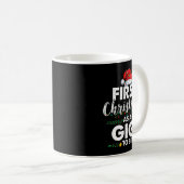Funny First Christmas As A Gigi To Be New Gigi Xma Kaffeetasse (VorderseiteRechts)