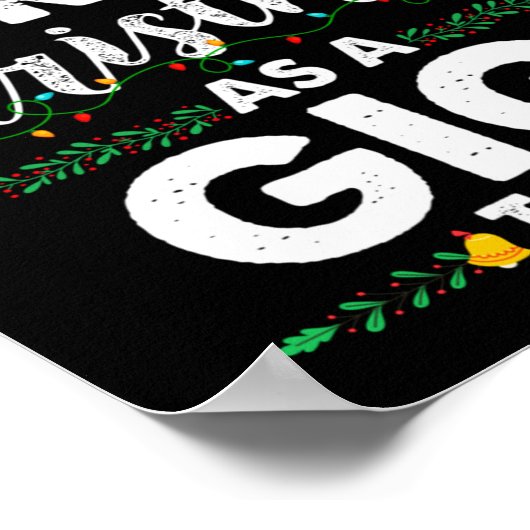 Funny First Christmas As A Gigi To Be New Gigi Xma Poster (Ecke)