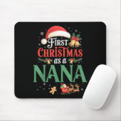 Funny First Christmas As A Nana Matching Family Xm Mousepad (Mit Mouse)