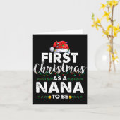 Funny First Christmas As A Nana To Be New Nana Xma Karte (Gelbe Blume)