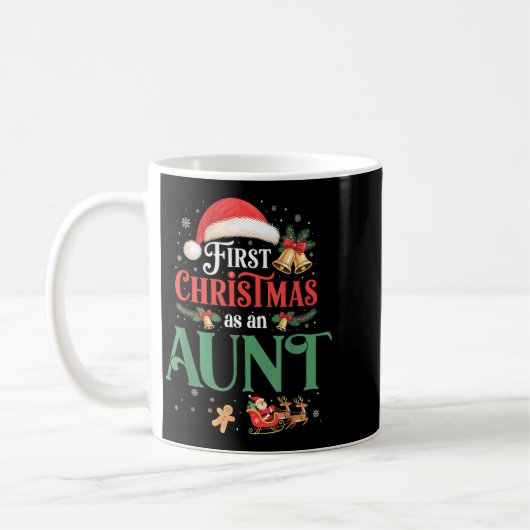 Funny First Christmas As An Aunt Matching Family X Kaffeetasse (Links)