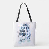Funny First Draft Author Book Slogan Design Tasche (Rückseite)
