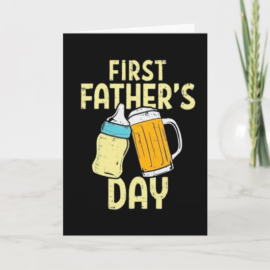 Funny First Father's Day Matching daddy and child Karte (Vorderseite)