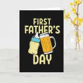Funny First Father's Day Matching daddy and child Karte (Gelbe Blume)