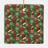 Funny First Frohe Weihnachten Verheirateten Ugly S Keramikornament (Rückseite)