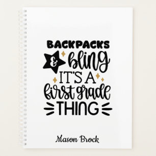 Funny First grade personalisiertes Geschenk Planer