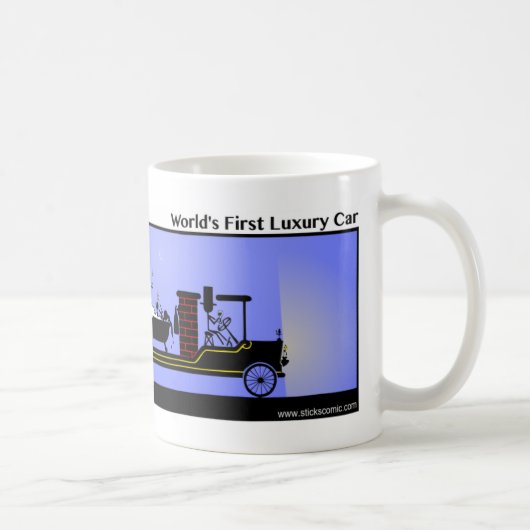 Funny First Luxury Car Stickman Tasse - 128 (Rechts)