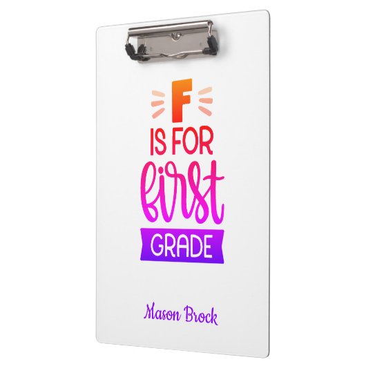 Funny First School personalisierte Gabe Klemmbrett (Links)