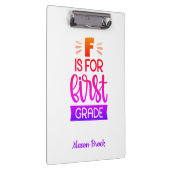 Funny First School personalisierte Gabe Klemmbrett (Rechts)