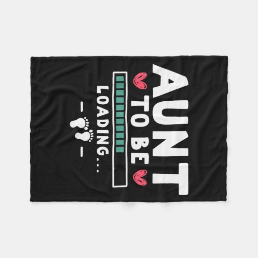 Funny First Time Pregnancy Announcement - Aunt To  Fleecedecke (Vorderseite (Horizontal))