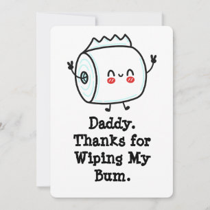 Funny First Vatertag Card vom Baby Einladung