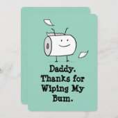 Funny First Vatertag Card vom Baby Einladung (Vorne/Hinten)