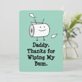 Funny First Vatertag Card vom Baby Einladung (Stehend Vorderseite)