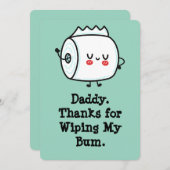 Funny First Vatertag Card vom Baby Einladung (Vorne/Hinten)