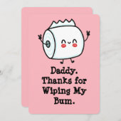 Funny First Vatertag Card vom Baby Einladung (Vorne/Hinten)