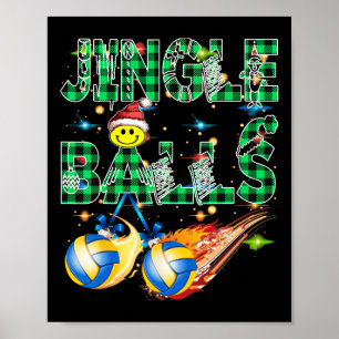 Funny First Weihnachten als Vater Jingle Volleybal Poster