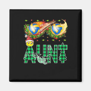 Funny First Xmas als Tante Cool Tinsel Volleyball Magnet