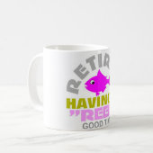 Funny Fischer-Rente Kaffeetasse (Vorderseite Links)