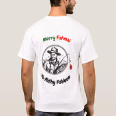 Funny Fischer Weihnachtsfisch T-Shirt (Rückseite)