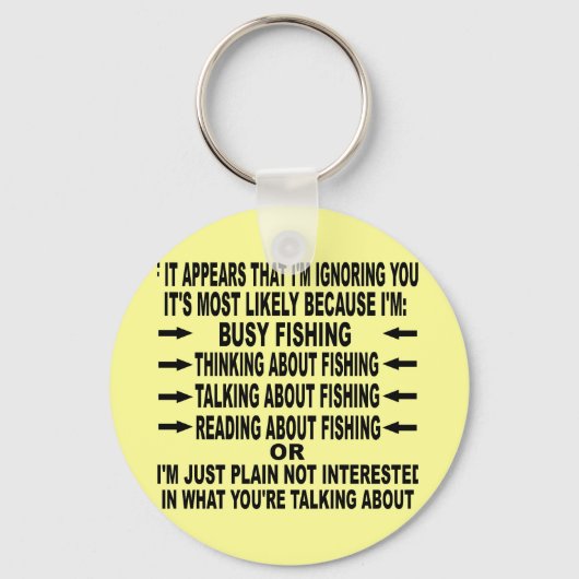 FUNNY FISCHING OBSESSION SCHLÜSSELANHÄNGER (Vorderseite)