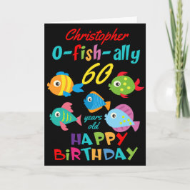Funny Fish 60. Geburtstag Karte