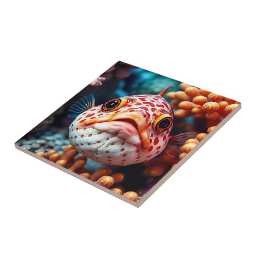 Funny Fish and Coral Close Fliese (Seite)