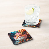 Funny Fish and Coral Close  Getränkeuntersetzer (Rechte Seite)