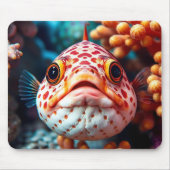 Funny Fish and Coral Close  Mousepad (Vorne)